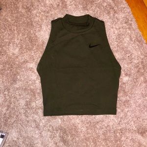 Nike olive crop top